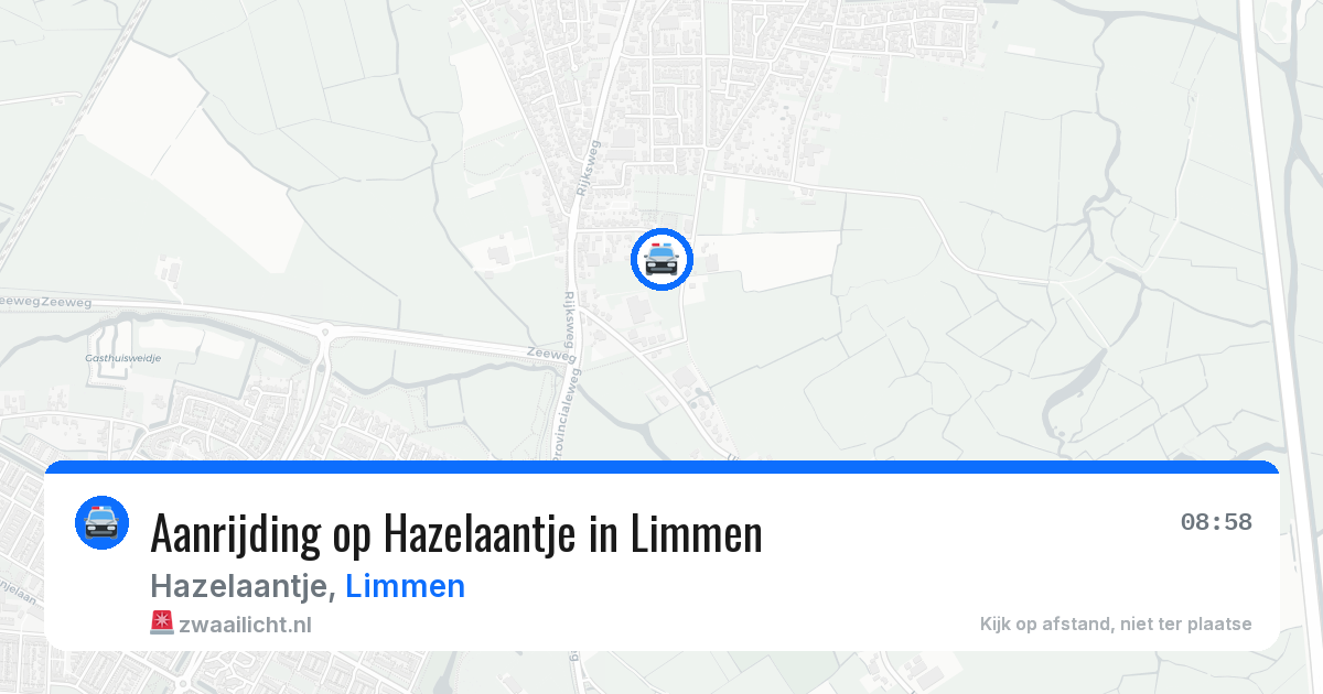 Aanrijding op Hazelaantje in Limmen — 7 aug 2026
