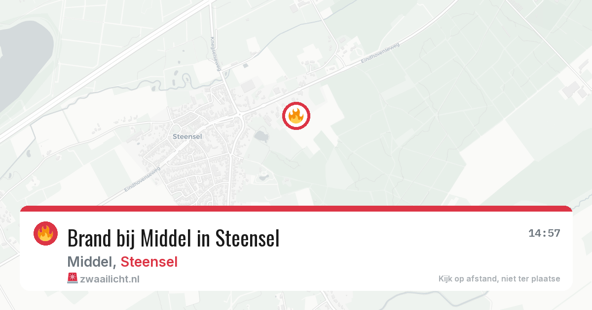 Brand bij Middel in Steensel — 11 aug 2026