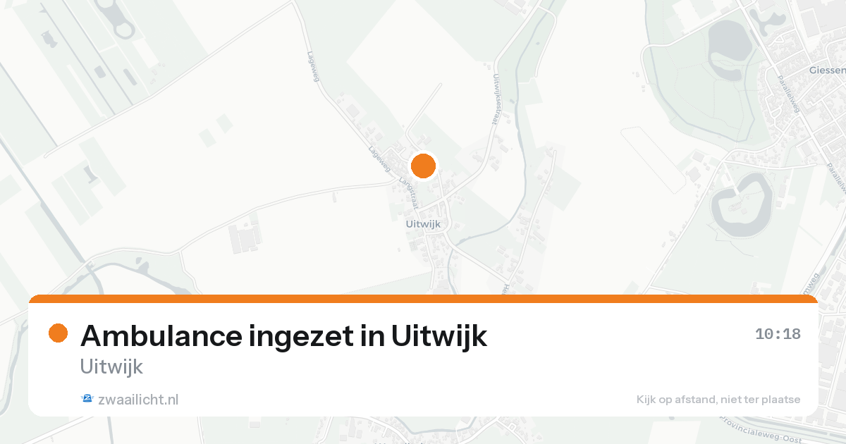 Ambulance ingezet in Uitwijk — 7 feb 2026