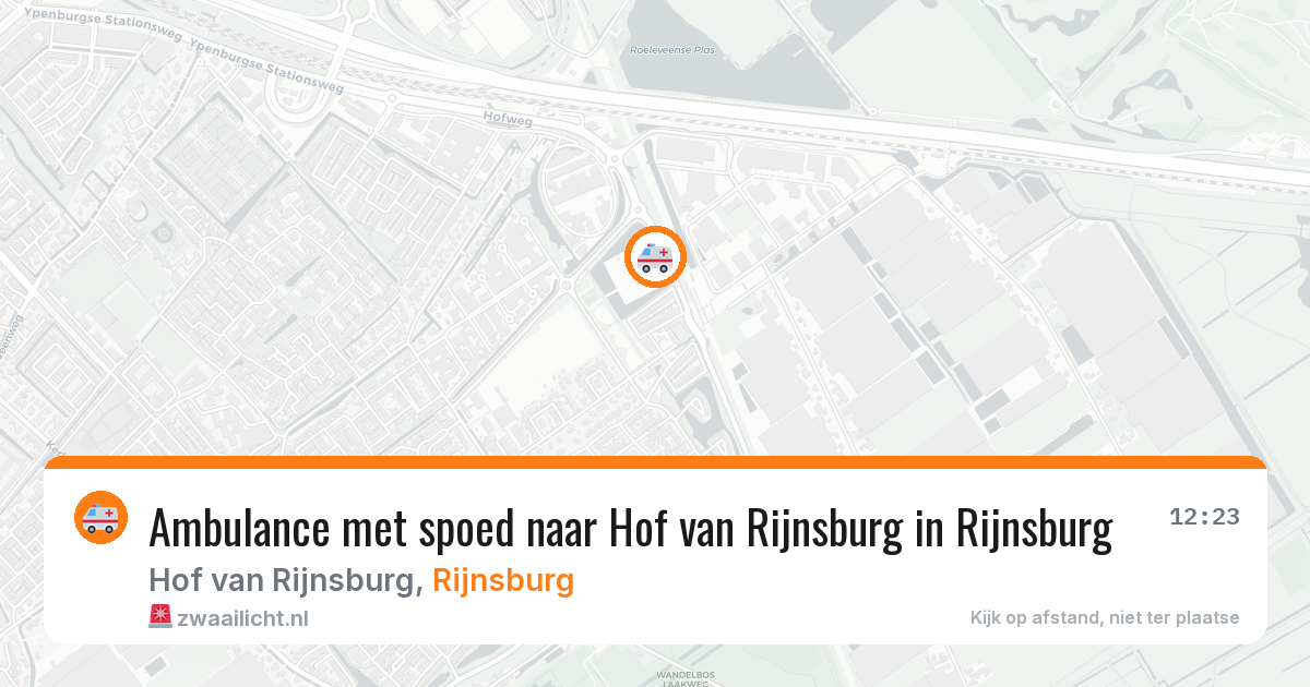 Ambulance met spoed naar Hof van Rijnsburg in Rijnsburg — 7 aug 2026