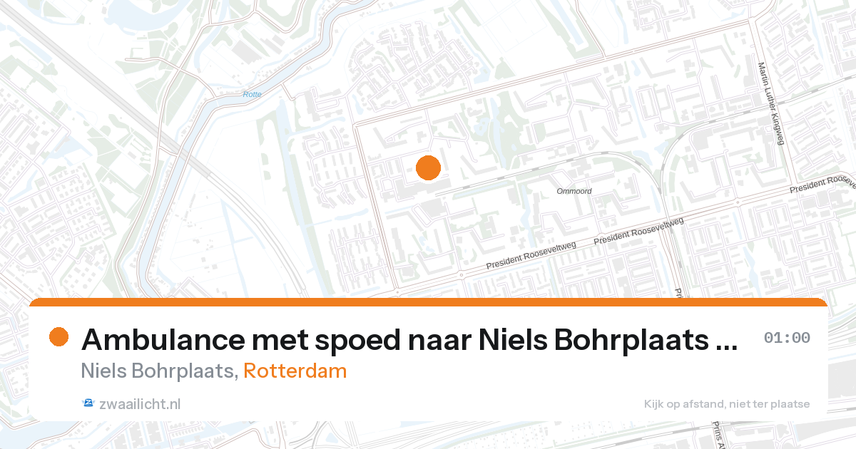 Ambulance met spoed naar Niels Bohrplaats in Rotterdam — 17 jul 2026