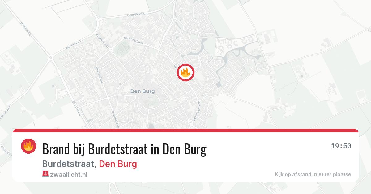 Brand bij Burdetstraat in Den Burg — 15 jun 2026