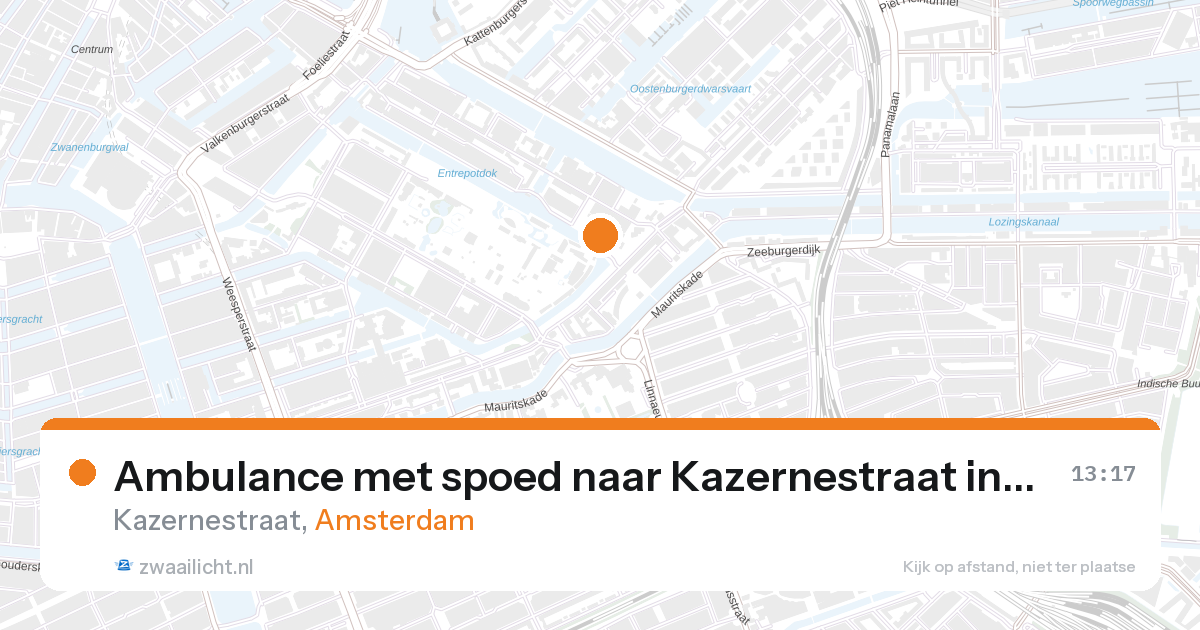 Ambulance met spoed naar Kazernestraat in Amsterdam — 26 aug 2026