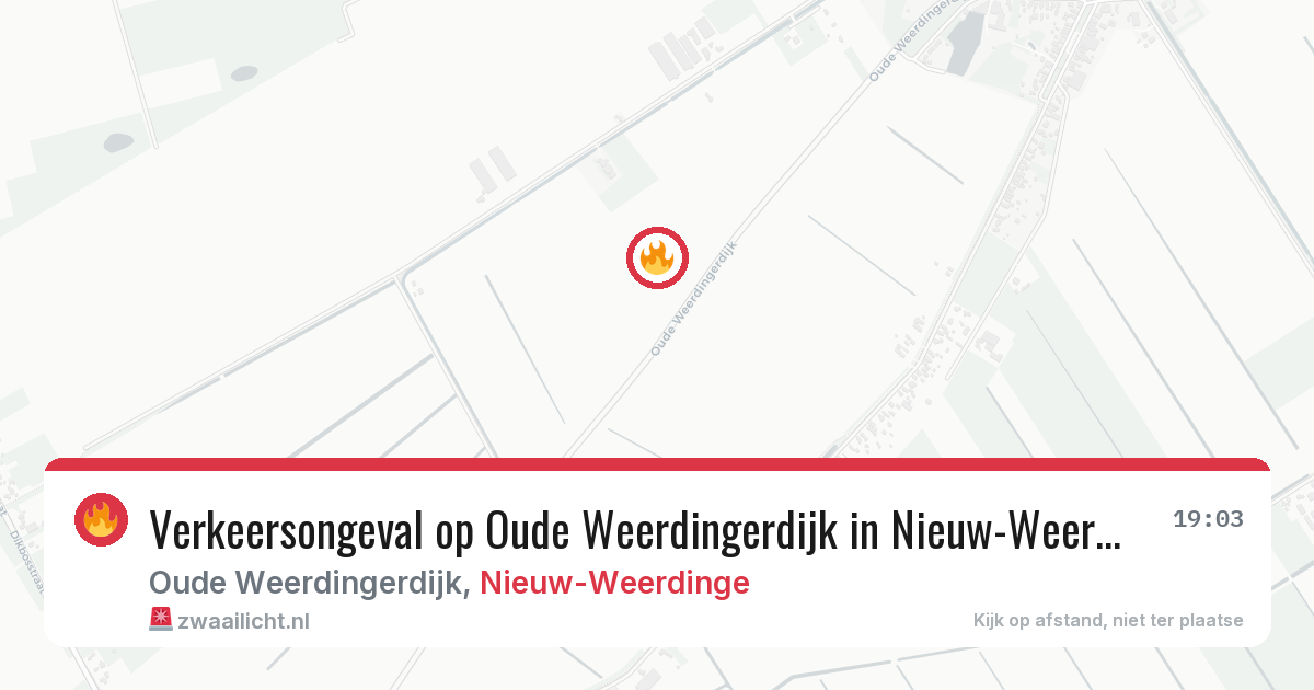 Verkeersongeval op Oude Weerdingerdijk in Nieuw-Weerdinge — 29 jan 2026