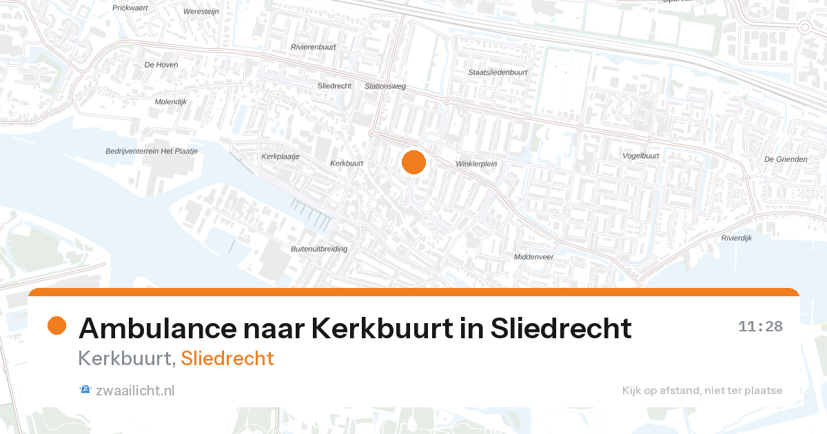 Ambulance naar Kerkbuurt in Sliedrecht — 13 jun 2026