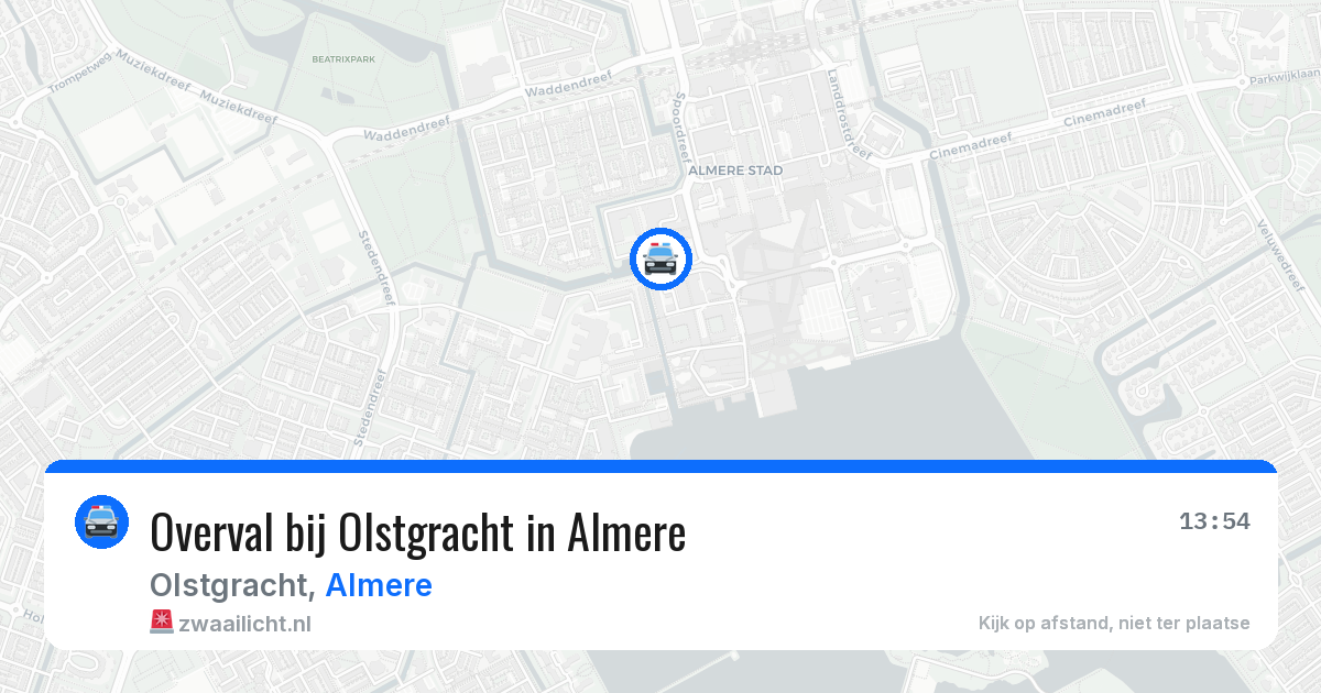 Overval bij Olstgracht in Almere — 17 mrt 2026