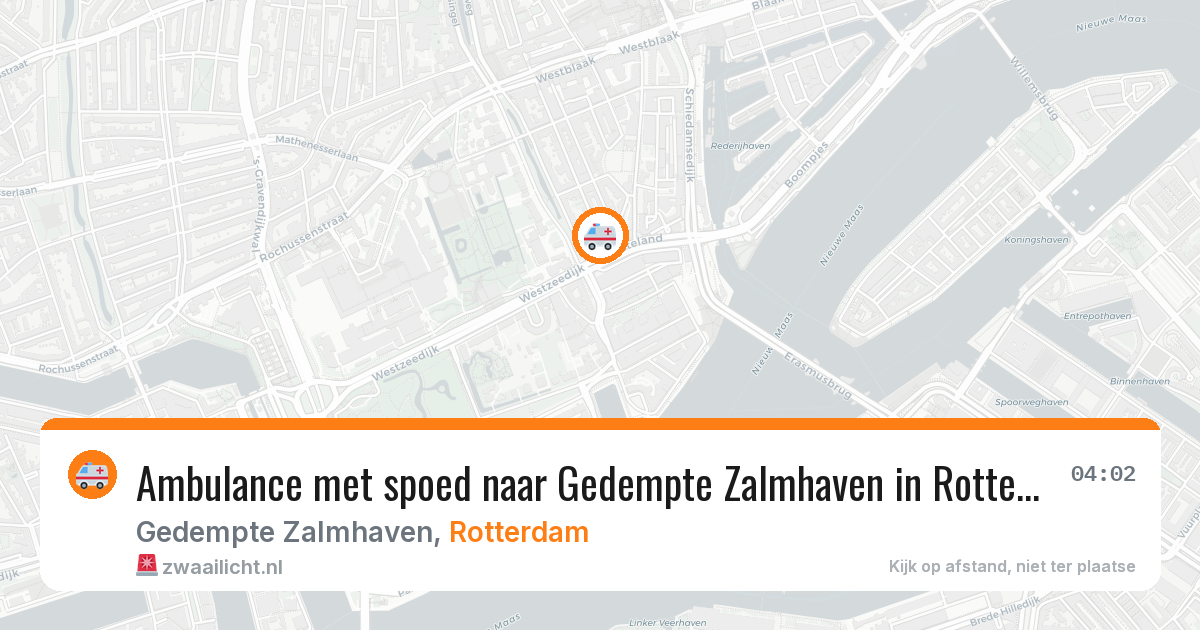 Ambulance met spoed naar Gedempte Zalmhaven in Rotterdam — 3 aug 2026