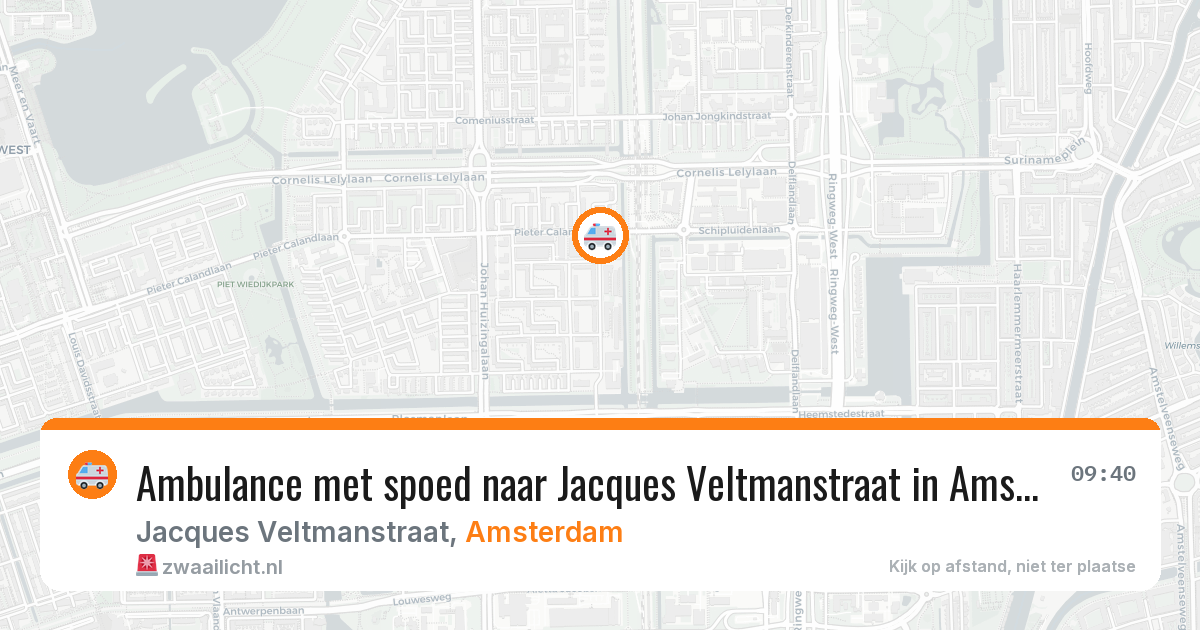 Ambulance met spoed naar Jacques Veltmanstraat in Amsterdam — 5 mrt 2026