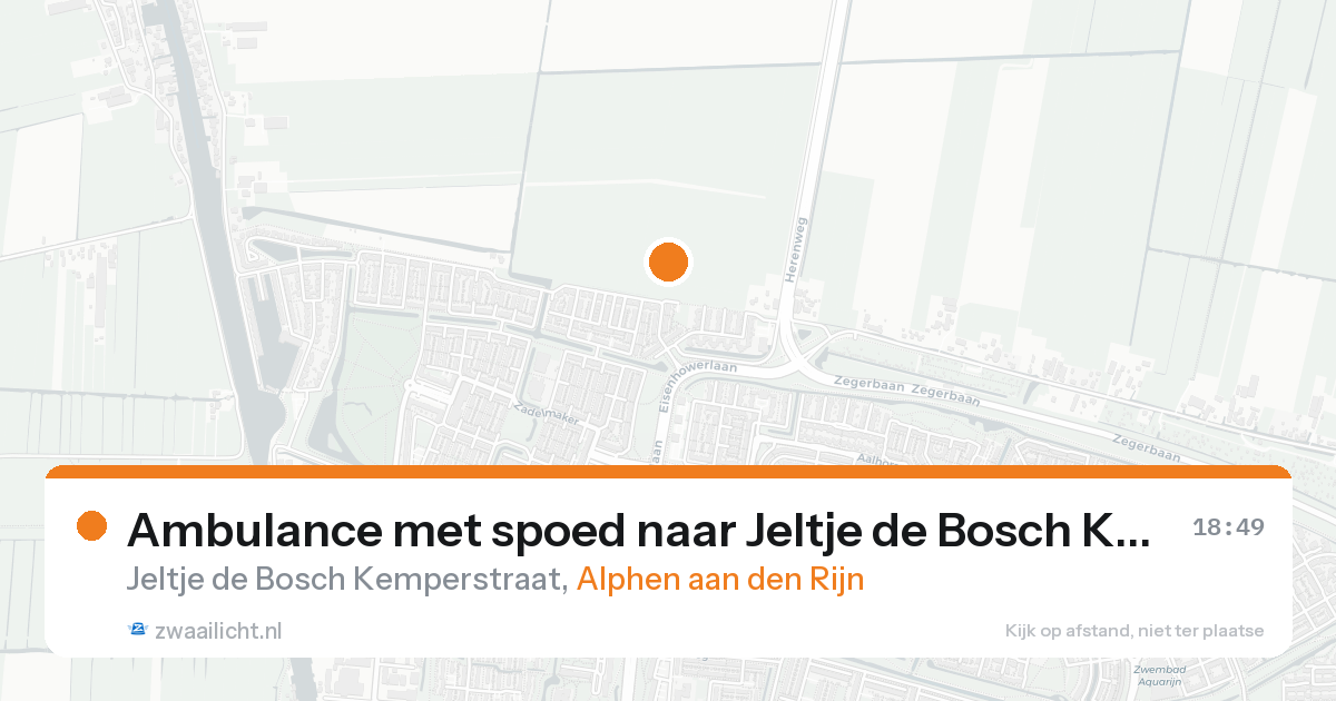 Ambulance met spoed naar Jeltje de Bosch Kemperstraat in Alphen aan den Rijn — 31 jan 2026