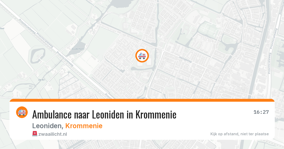 Ambulance naar Leoniden in Krommenie — 4 aug 2026