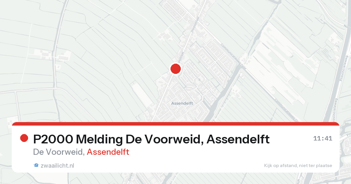 P2000 Melding De Voorweid, Assendelft — 31 jan 2026