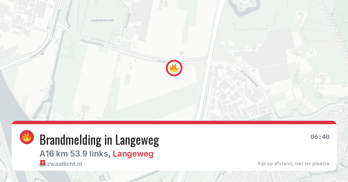 Brandmelding in Langeweg — 7 jul 2026
