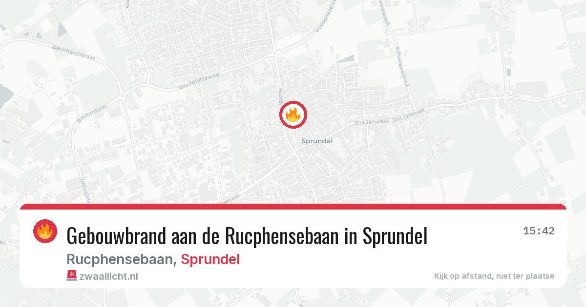 Gebouwbrand aan de Rucphensebaan in Sprundel — 14 feb 2026