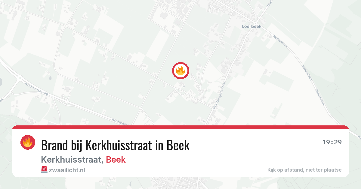 Brand bij Kerkhuisstraat in Beek — 13 mrt 2026