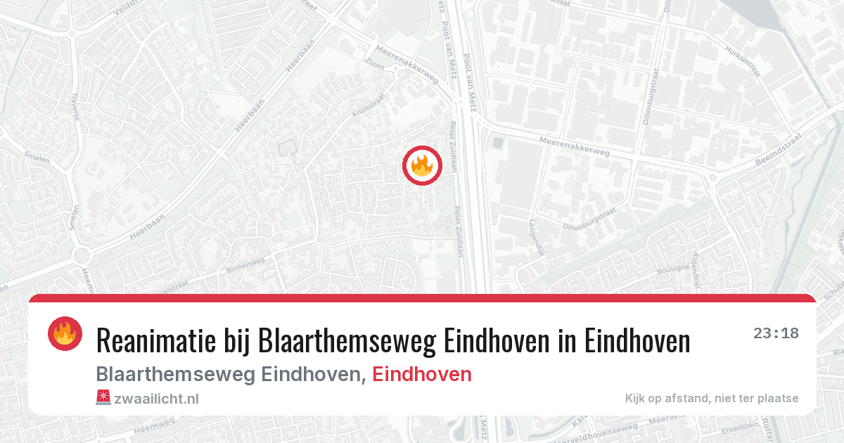 Reanimatie bij Blaarthemseweg Eindhoven in Eindhoven — 12 jun 2026