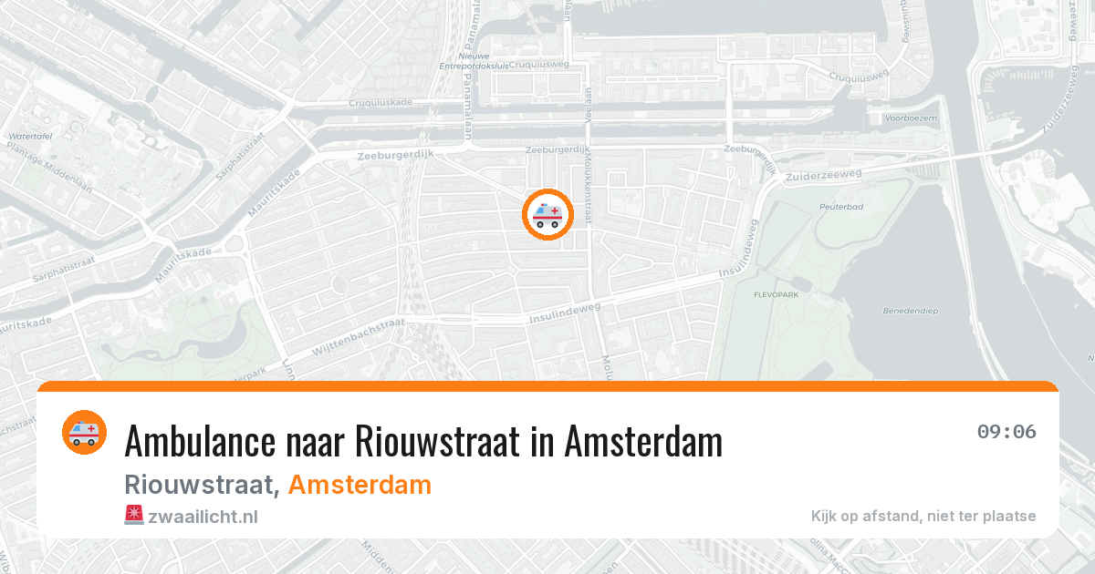 Ambulance naar Riouwstraat in Amsterdam — 5 mrt 2026