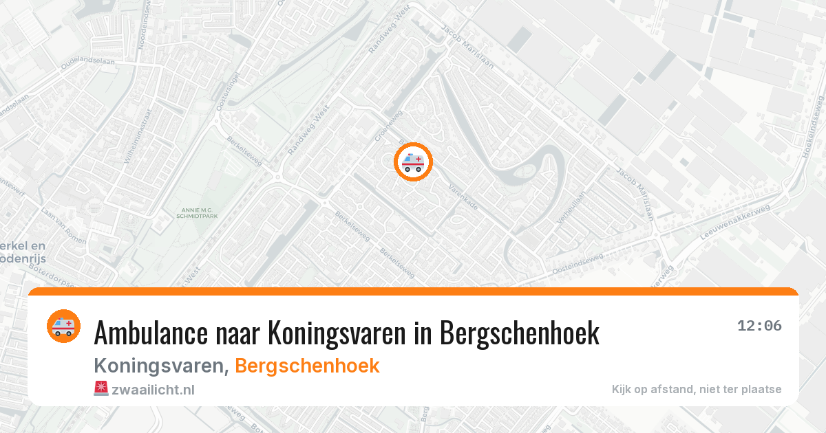 Ambulance naar Koningsvaren in Bergschenhoek — 31 mei 2026