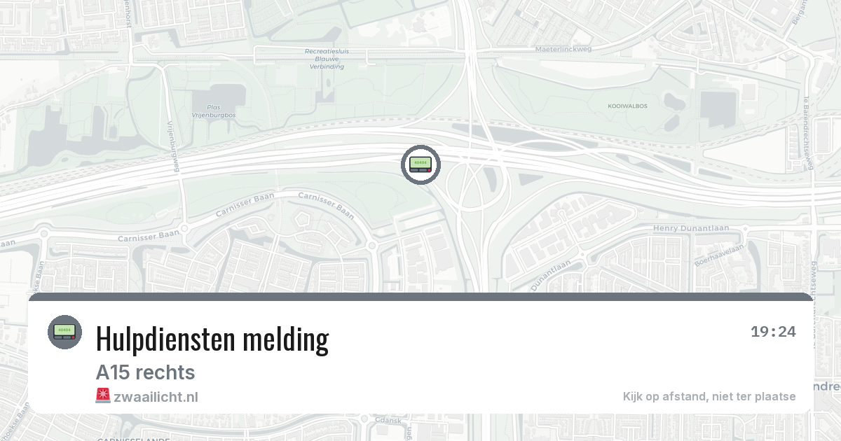 Hulpdiensten melding — 1 jul 2026