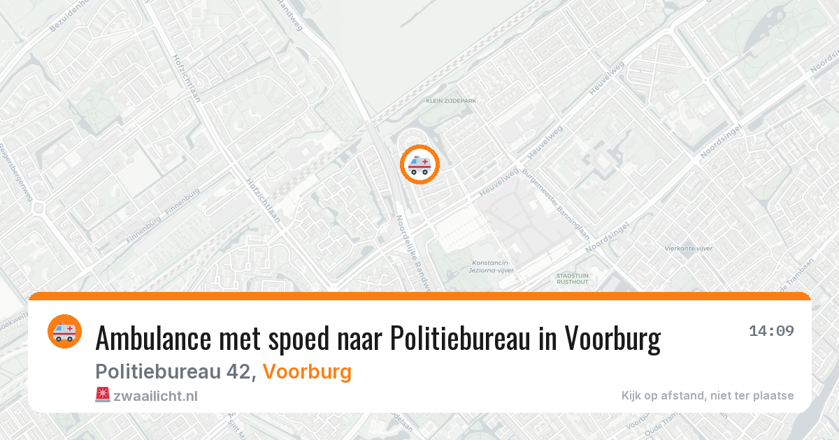 Ambulance met spoed naar Politiebureau in Voorburg — 9 aug 2026