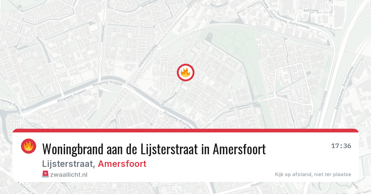 Woningbrand aan de Lijsterstraat in Amersfoort — 14 jun 2026