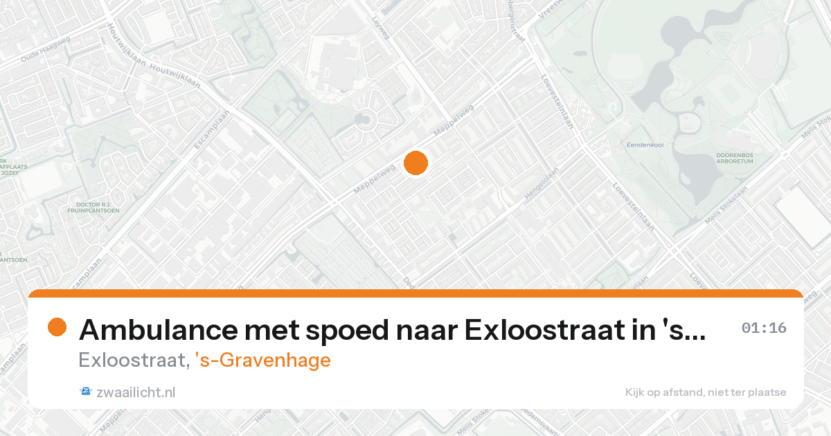 Ambulance met spoed naar Exloostraat in 's-Gravenhage — 15 aug 2026
