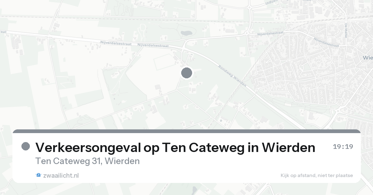 Verkeersongeval op Ten Cateweg in Wierden — 16 aug 2026