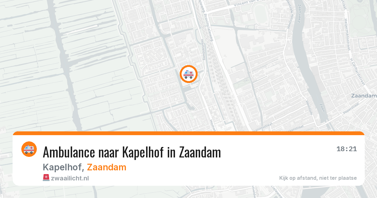 Ambulance naar Kapelhof in Zaandam — 2 aug 2026