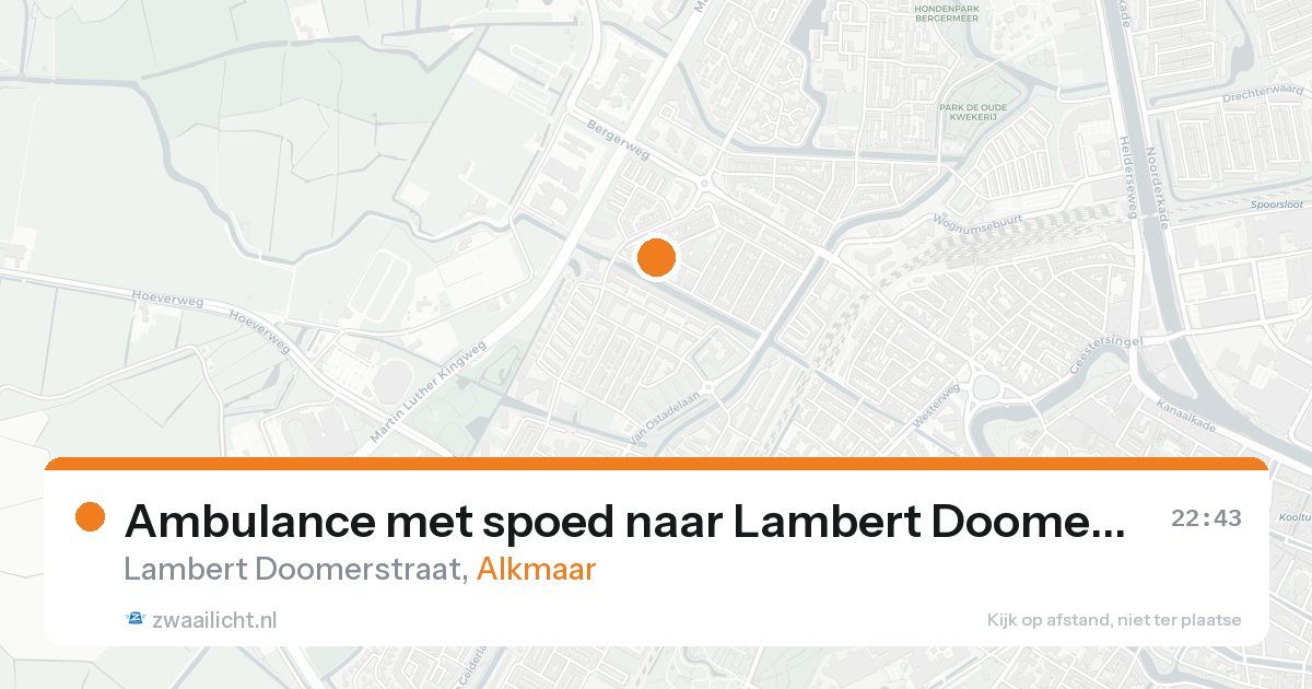 Ambulance met spoed naar Lambert Doomerstraat in Alkmaar — 17 aug 2026