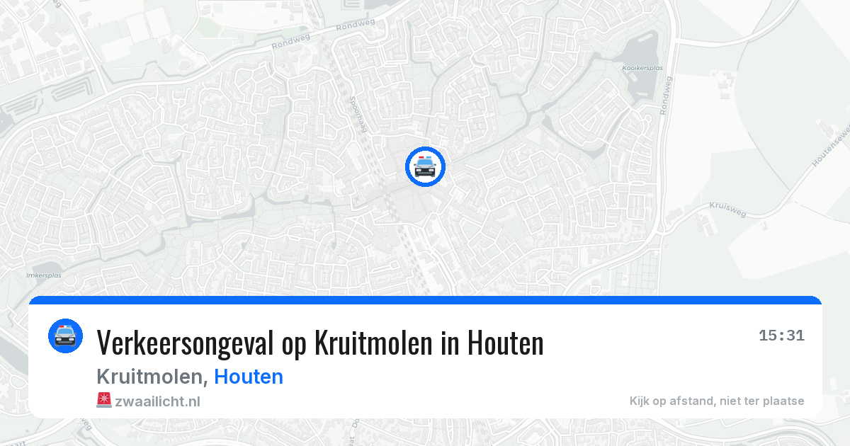 Verkeersongeval op Kruitmolen in Houten — 16 jan 2026