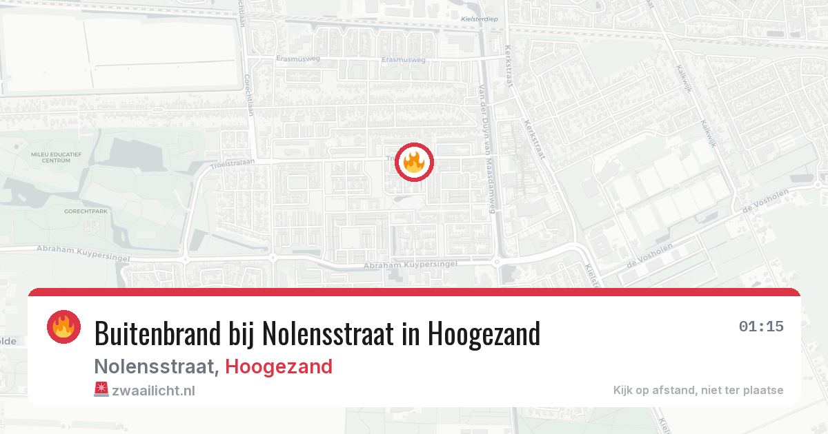 Buitenbrand bij Nolensstraat in Hoogezand — 31 jul 2026