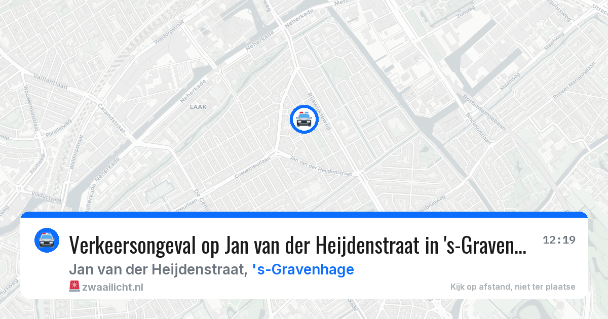 Verkeersongeval op Jan van der Heijdenstraat in 's-Gravenhage — 11 jul 2026