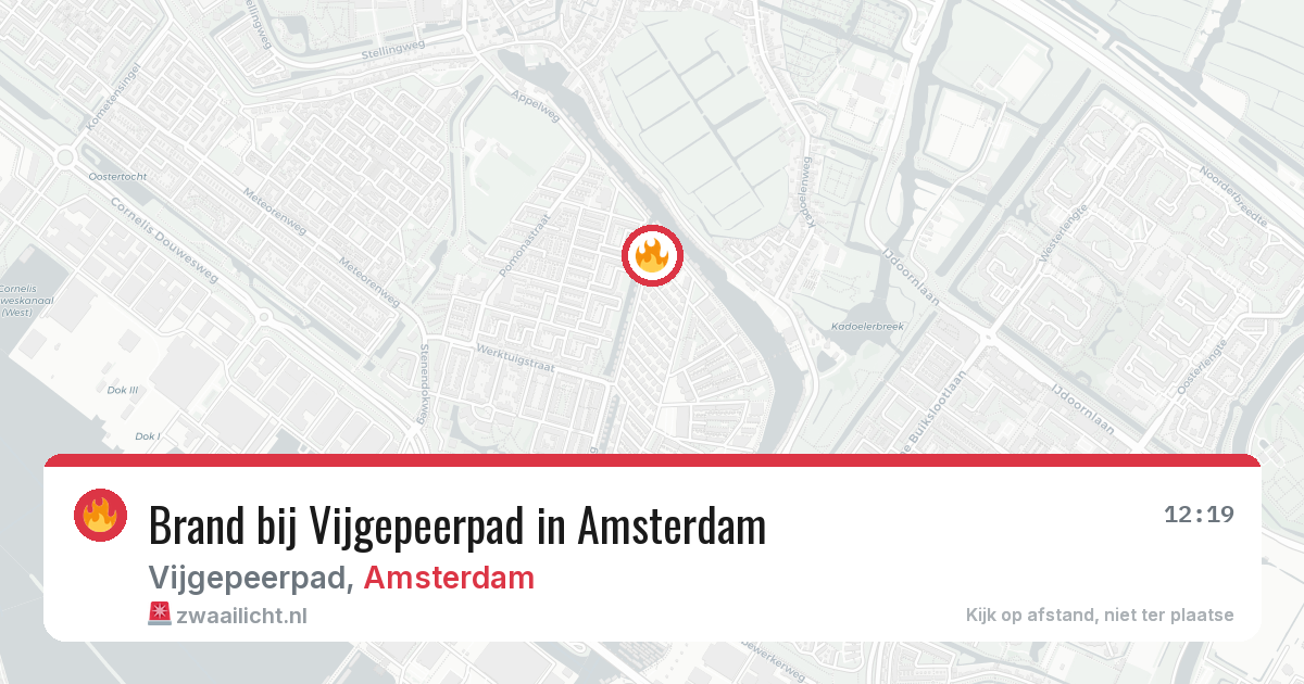 Brand bij Vijgepeerpad in Amsterdam — 4 aug 2026