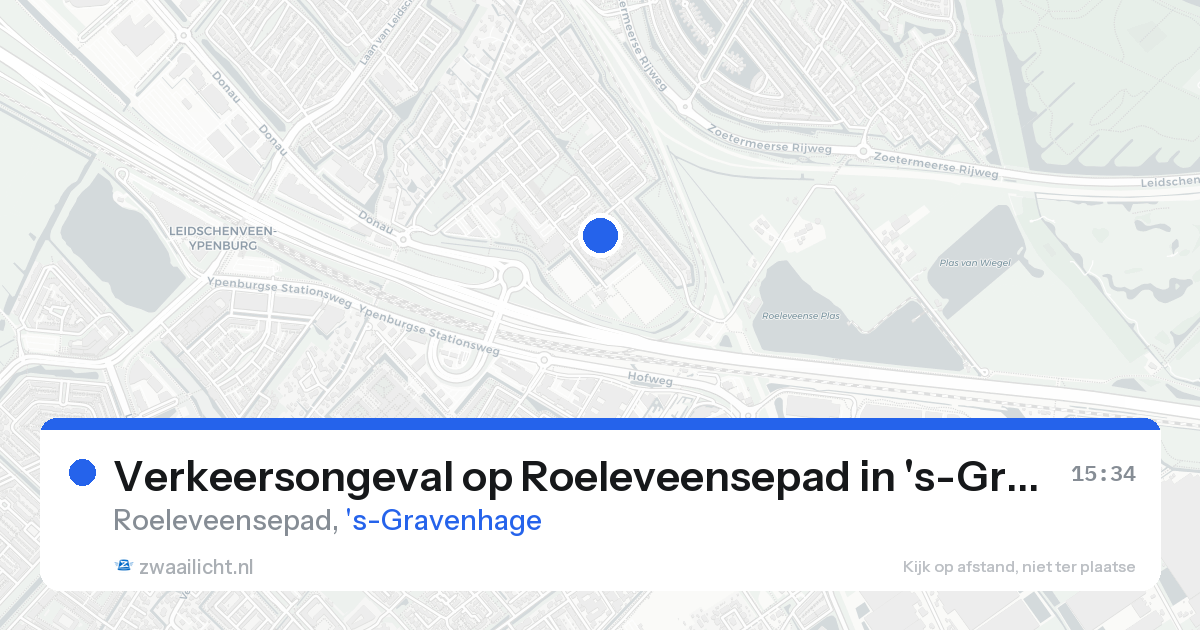 Verkeersongeval op Roeleveensepad in 's-Gravenhage — 19 aug 2026