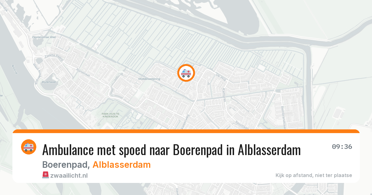 Ambulance met spoed naar Boerenpad in Alblasserdam — 1 jun 2026