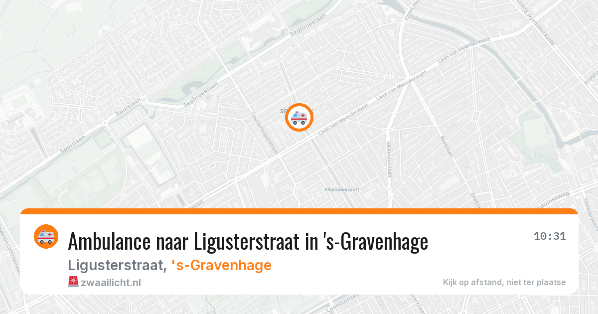 Ambulance naar Ligusterstraat in 's-Gravenhage — 22 jun 2026