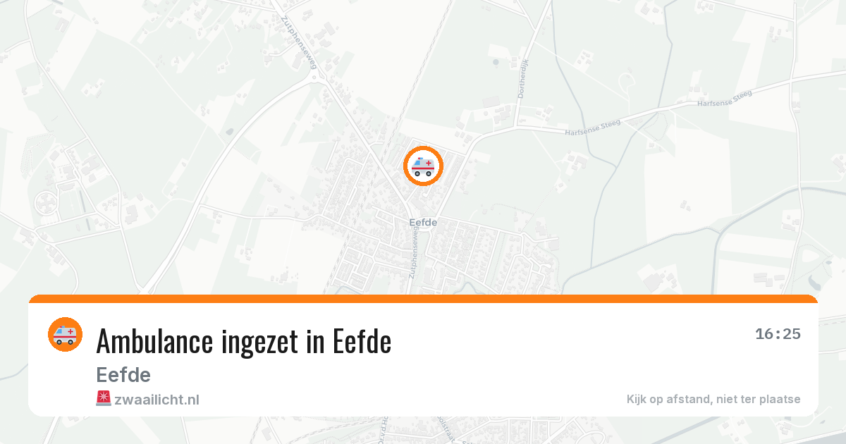 Ambulance ingezet in Eefde — 1 aug 2026