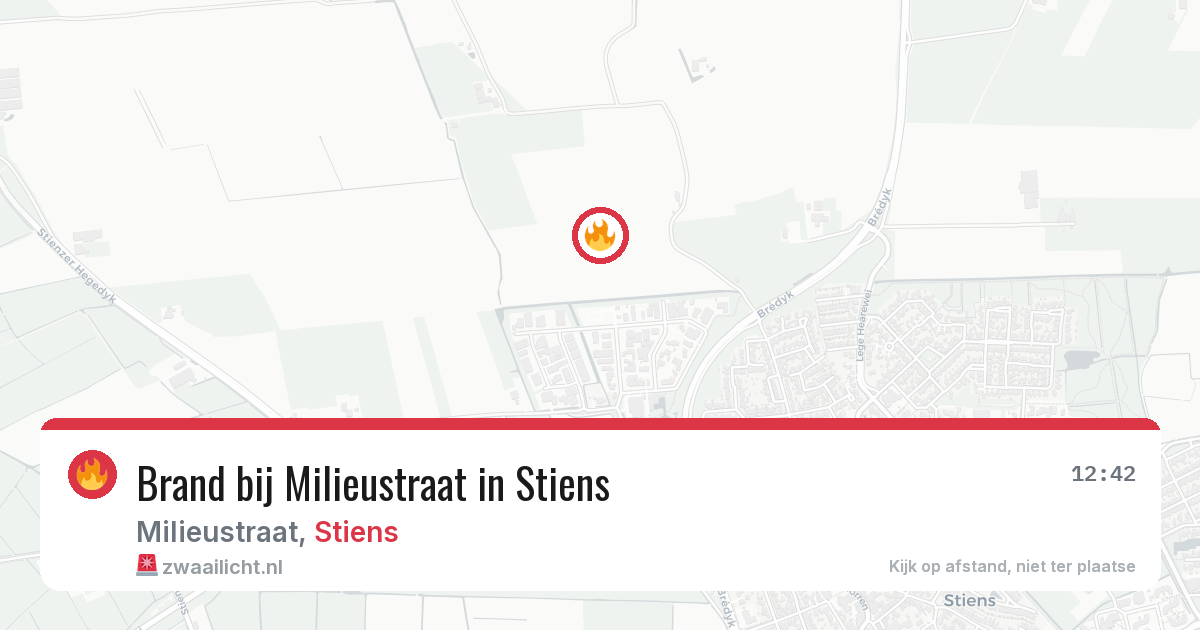 Brand bij Milieustraat in Stiens — 30 jul 2026