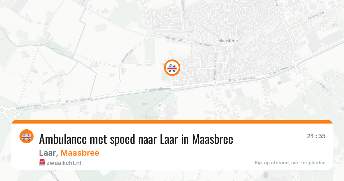 Ambulance met spoed naar Laar in Maasbree — 6 jul 2026