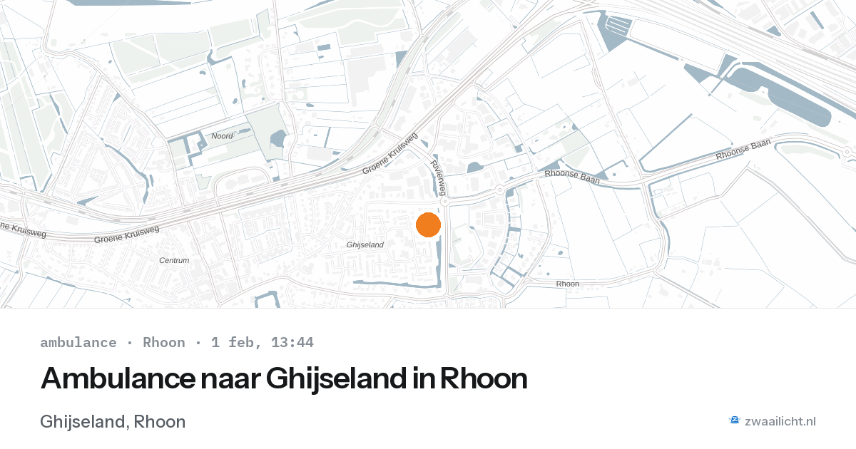 Ambulance naar Ghijseland in Rhoon — 1 feb 2026