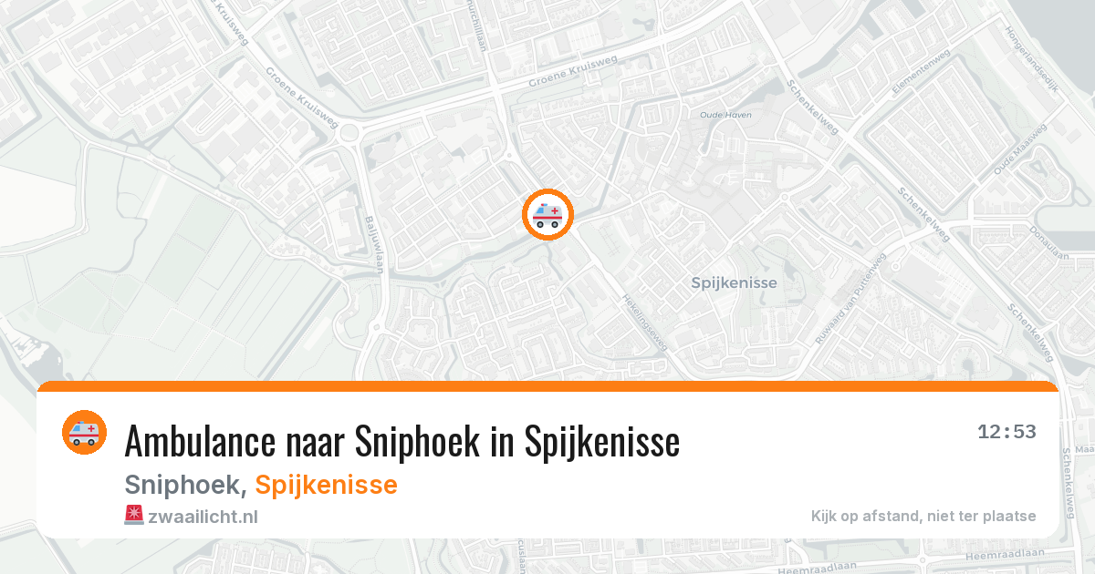 Ambulance naar Sniphoek in Spijkenisse — 10 aug 2026