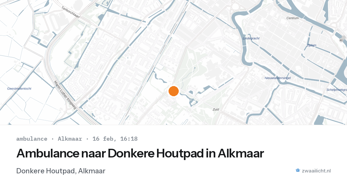 Ambulance naar Donkere Houtpad in Alkmaar — 16 feb 2026