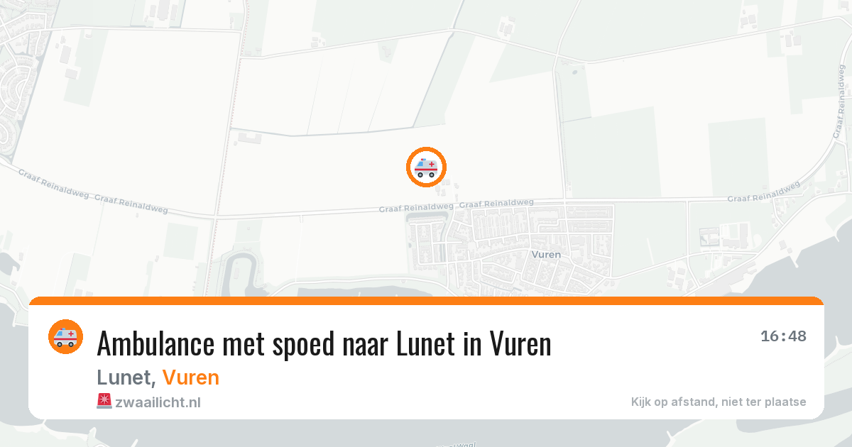 Ambulance met spoed naar Lunet in Vuren — 10 mrt 2026