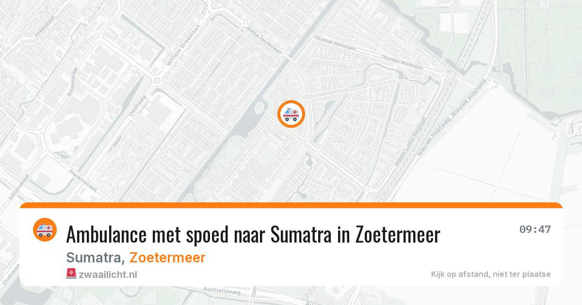 Ambulance met spoed naar Sumatra in Zoetermeer — 30 mrt 2026