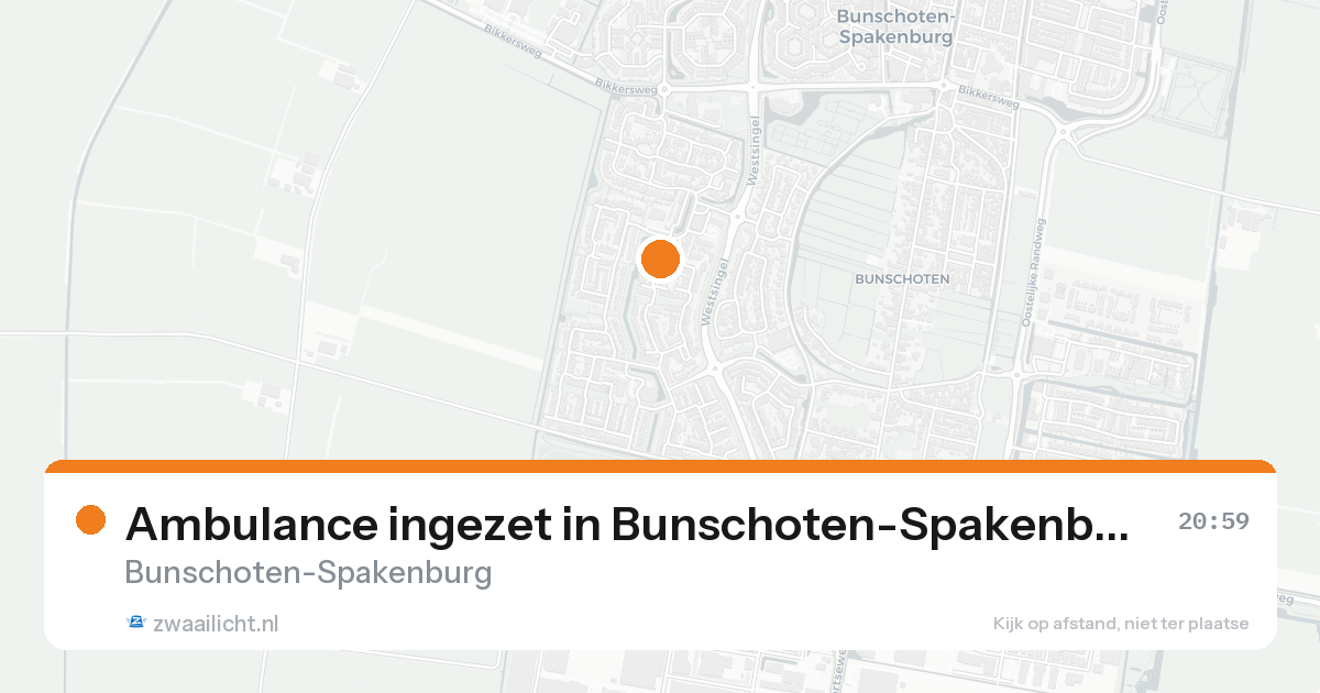Ambulance ingezet in Bunschoten-Spakenburg — 21 aug 2026