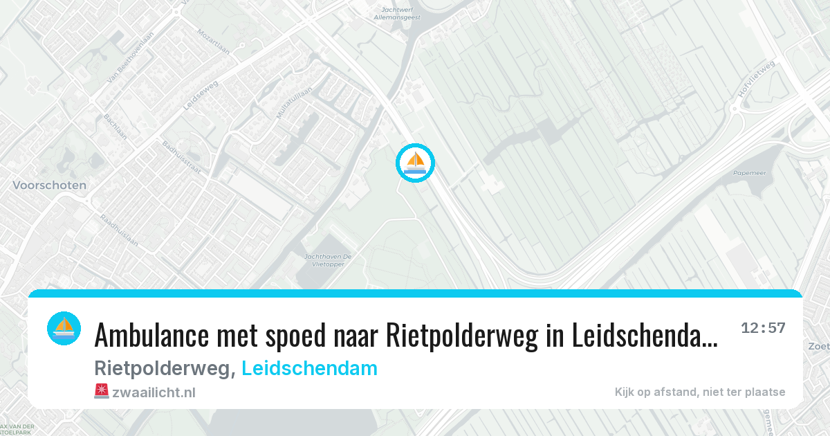 Ambulance met spoed naar Rietpolderweg in Leidschendam — 28 jun 2026