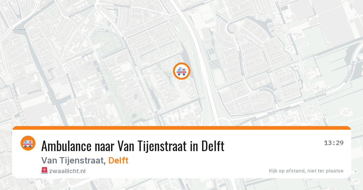 Ambulance naar Van Tijenstraat in Delft — 16 jun 2026