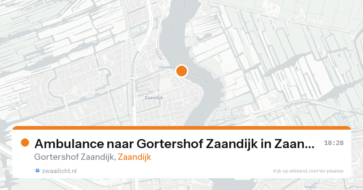 Ambulance naar Gortershof Zaandijk in Zaandijk — 19 aug 2026
