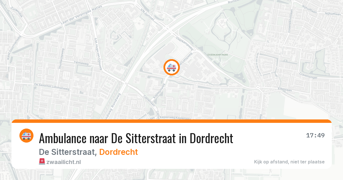 Ambulance naar De Sitterstraat in Dordrecht — 10 aug 2026