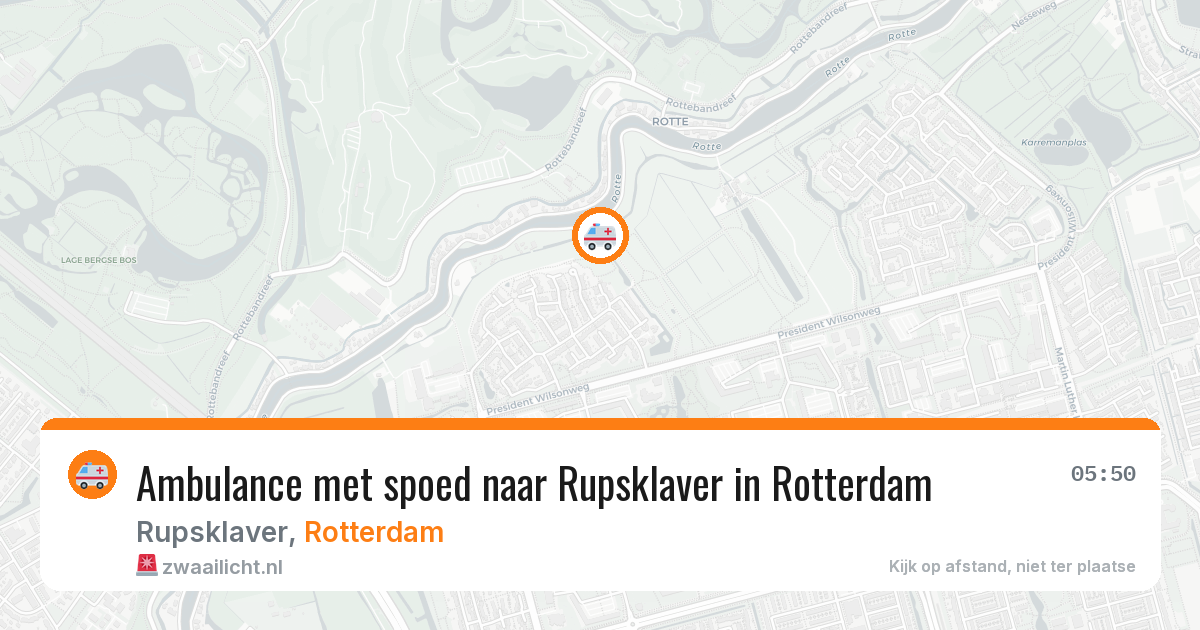 Ambulance met spoed naar Rupsklaver in Rotterdam — 7 mei 2026