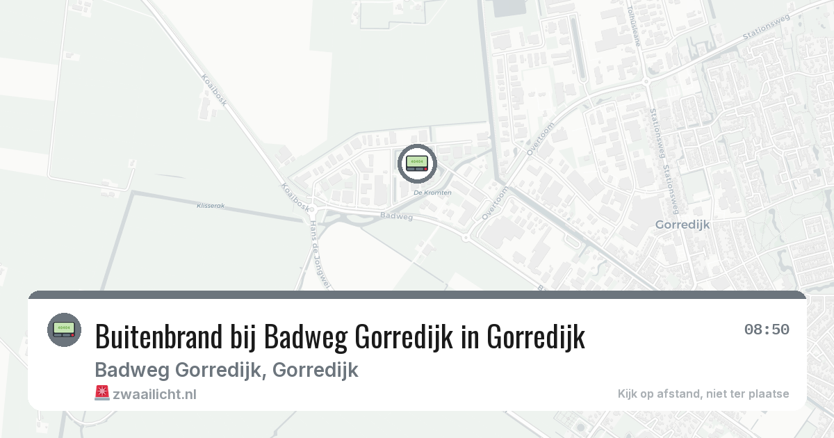 Buitenbrand bij Badweg Gorredijk in Gorredijk — 2 apr 2026
